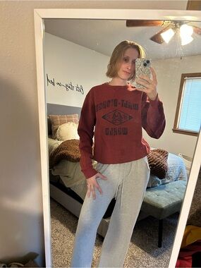 Disney Red Sweatshirt with Classic Logo